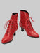 Lace Pointed Leather Heel Vintage Boots — 1950s style that transcends decades