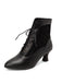 Lace Pointed Leather Heel Vintage Boots: timeless 1950s elegance she makes her own
