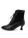This Lace Pointed Leather Heel Vintage Boots whispers 1950s secrets to those who notice