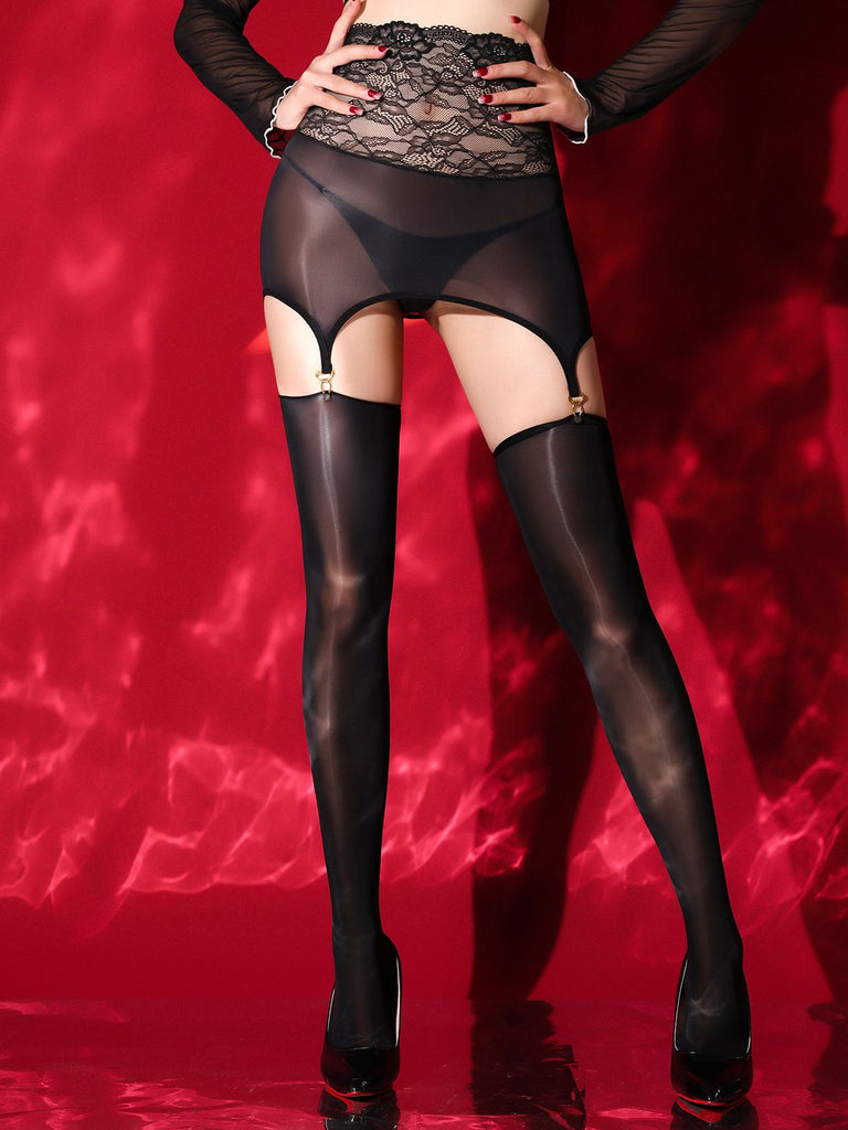 Lace Sheer Suspender Garter Stockings — vintage vintage charm for her modern wardrobe