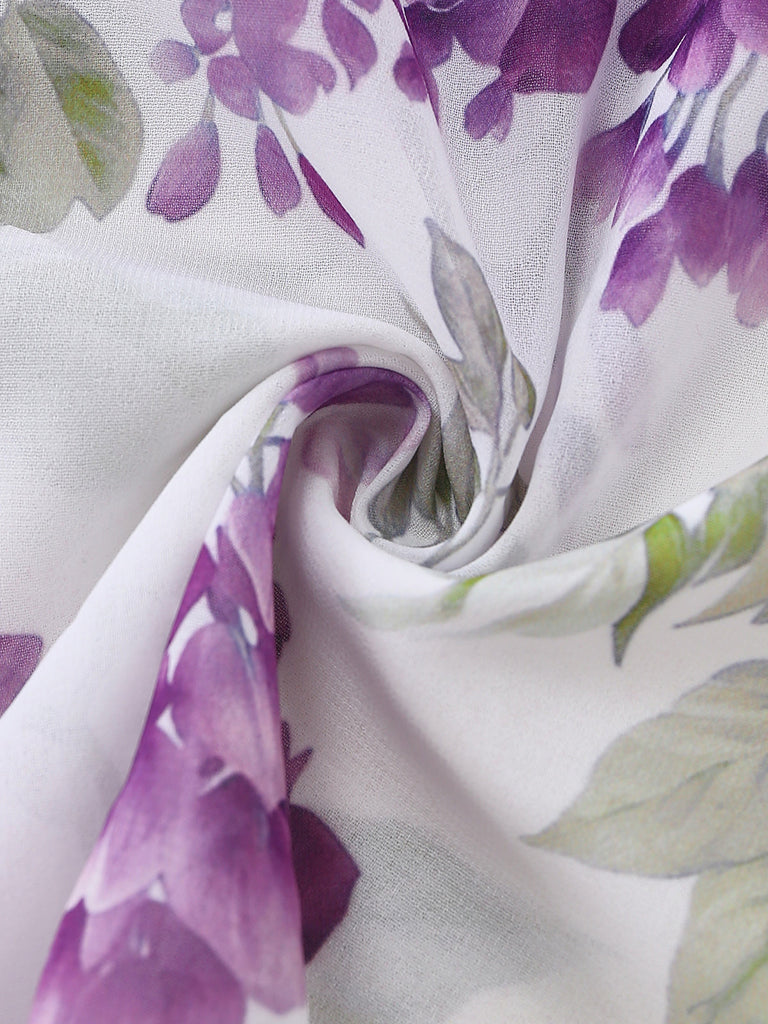 Lavender-1930s-Floral-Halter-Tiered-Ruffled-Dress, vintage, retro, dress