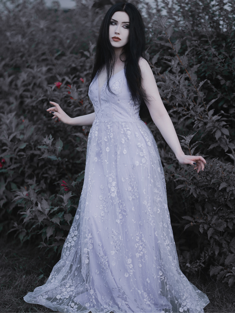 Lavender 1930s Sequin V-Neck Spaghetti Strap Dress, vintage dress, retro fashion - vintage inspired fashion