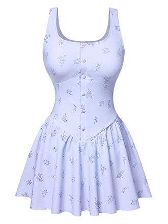 1940s Floral Button Swim Dress | 1940s | vintage dress, retro fashion