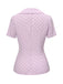 Lavender 1940s Polka Dots Lapel Blouse, vintage top, retro blouse - perfect for women who love vintage and retro fashion
