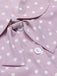 Lavender 1940s Polka Dots Lapel Blouse, vintage top, retro blouse - perfect for women who love vintage and retro fashion