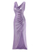 Lavender 1960s Cowl Neck High-Slit Pearlescent Dress — the kind of 1960s dress that makes strangers smile