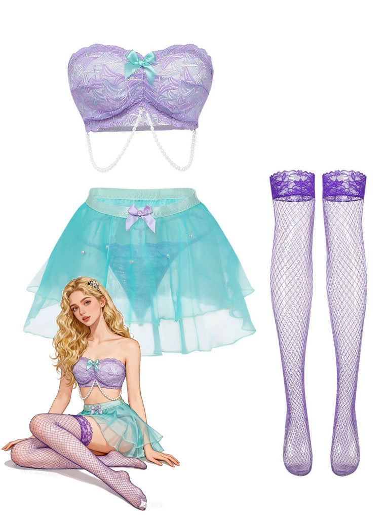 Lavender 1980s Set Sleepwear