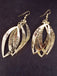 Metallic Textured Multi-Layer Leaf Dangle Earrings, vintage fashion, retro style, classic design, women, elegant