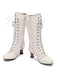 Leather Bow Lace-Up Calf High Boots — vintage style that transcends decades