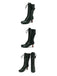 Leather Bow Lace-Up Calf High Boots — vintage style that transcends decades