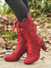 Leather Petal Edge Lace-Up Mid-Calf Boots: timeless vintage elegance she makes her own