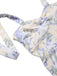 Light Blue 1940s Floral Shoulder Tie Dress, vintage dress, retro fashion, floral print - perfect for women who love vintage and retro fashion