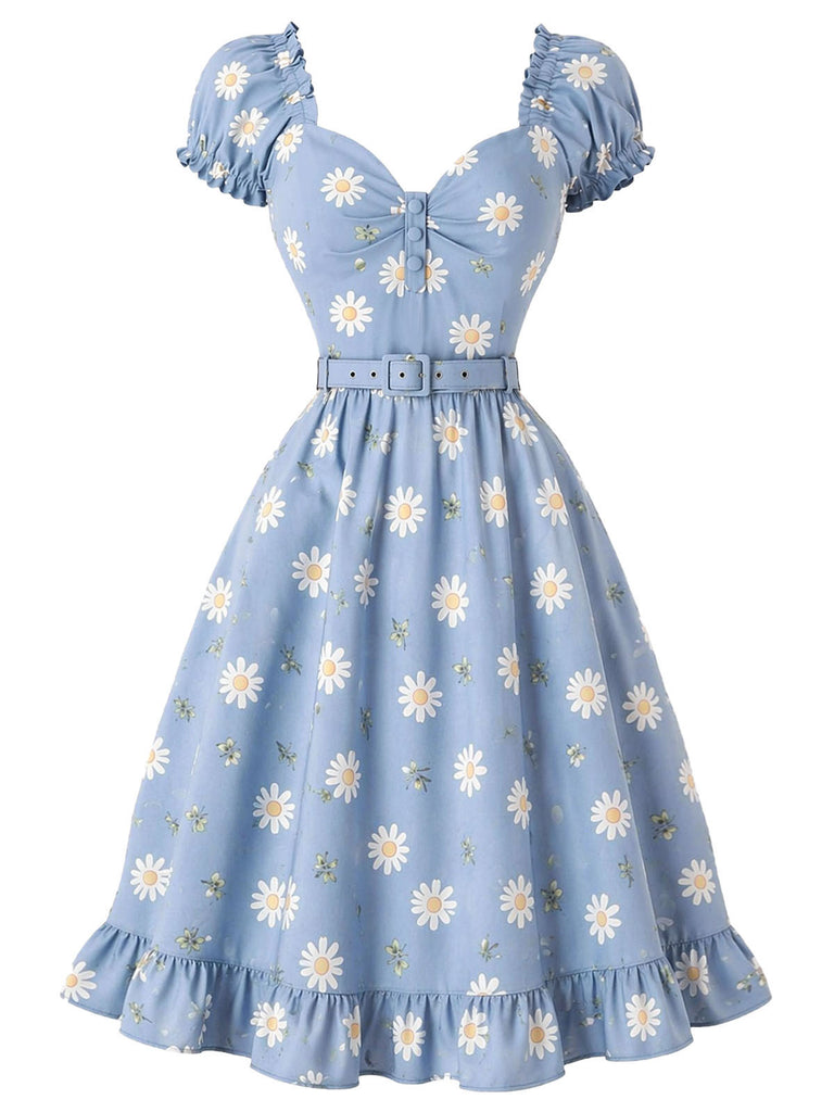 [Pre-Sale] Light Blue 1950s Vintage Retro Dress 2
