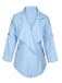 Light Blue 1950s Irregular Suit Collar Jacket, vintage coat, retro outerwear - perfect for women who love vintage and retro fashion