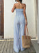 Light-Blue-1950s-Strapless-Tie-Front-Stripe-Jumpsuit, vintage, retro, romper