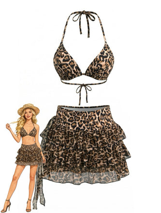 Light Coffee 1980s Pleated Bikini Set