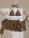 Light Coffee 1980s Pleated Bikini Set 6