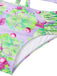 This Light Green 1940s Grape Ruffle Swimsuit carries 1940s vacation dreams in every stitch