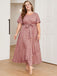 Lotus Pink 1930s Bronzing Polka Dot Waist Dress: timeless style reimagined