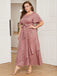 Lotus Pink 1930s Bronzing Polka Dot Waist Dress: timeless style reimagined