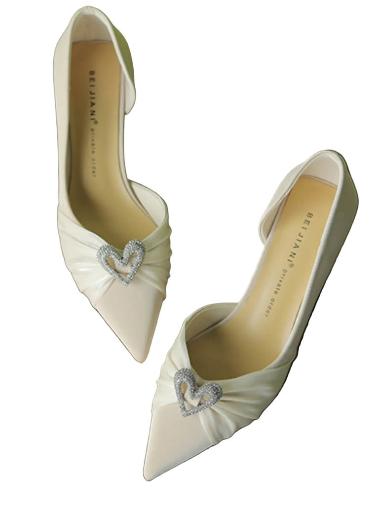 Love Rhinestone Pointed Toe Stiletto Heel Shoes: timeless vintage elegance she makes her own