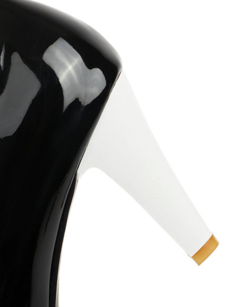 She finds her vintage story in this Mary Jane Color Block Side Bow High Heel Shoes