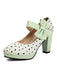 Mary Jane Polka Dots Bowknot Chunky Heels: timeless vintage elegance she makes her own