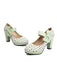 This Mary Jane Polka Dots Bowknot Chunky Heels whispers vintage secrets to those who notice