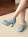 Mary Jane Polka Dots Bowknot Chunky Heels — vintage vintage charm for her modern wardrobe