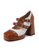 Mary Jane Studded Square Toe Block Heel Shoes - vintage shoes, retro heels
