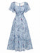 Mauve Green 1950s Vintage Swing Dress