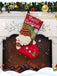 Merry Christmas 3D Cartoon Stockings Gift Bag - vintage fashion, retro style