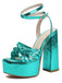 Metallic Disco Platform High Heel Shoes - vintage shoes, retro heels