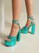 Metallic Disco Platform High Heel Shoes - vintage shoes, retro heels