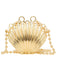 Metallic Shell-Shaped Beaded Chain Clutch Bag - vintage fashion, retro style