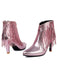 Metallic Tassel Pointed Toe Stiletto Chelsea Boots - vintage fashion, retro style