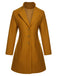 Midium Yellow 1940s Lapel Solid Wool Coat, vintage coat, retro outerwear - perfect for women who love vintage and retro fashion