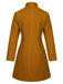 Midium Yellow 1940s Lapel Solid Wool Coat, vintage coat, retro outerwear - perfect for women who love vintage and retro fashion