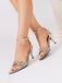 Mirrored Peep-Toe Strappy Sandals - vintage shoes, retro heels for vintage lovers