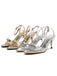 Mirrored Peep-Toe Strappy Sandals - vintage shoes, retro heels for vintage lovers
