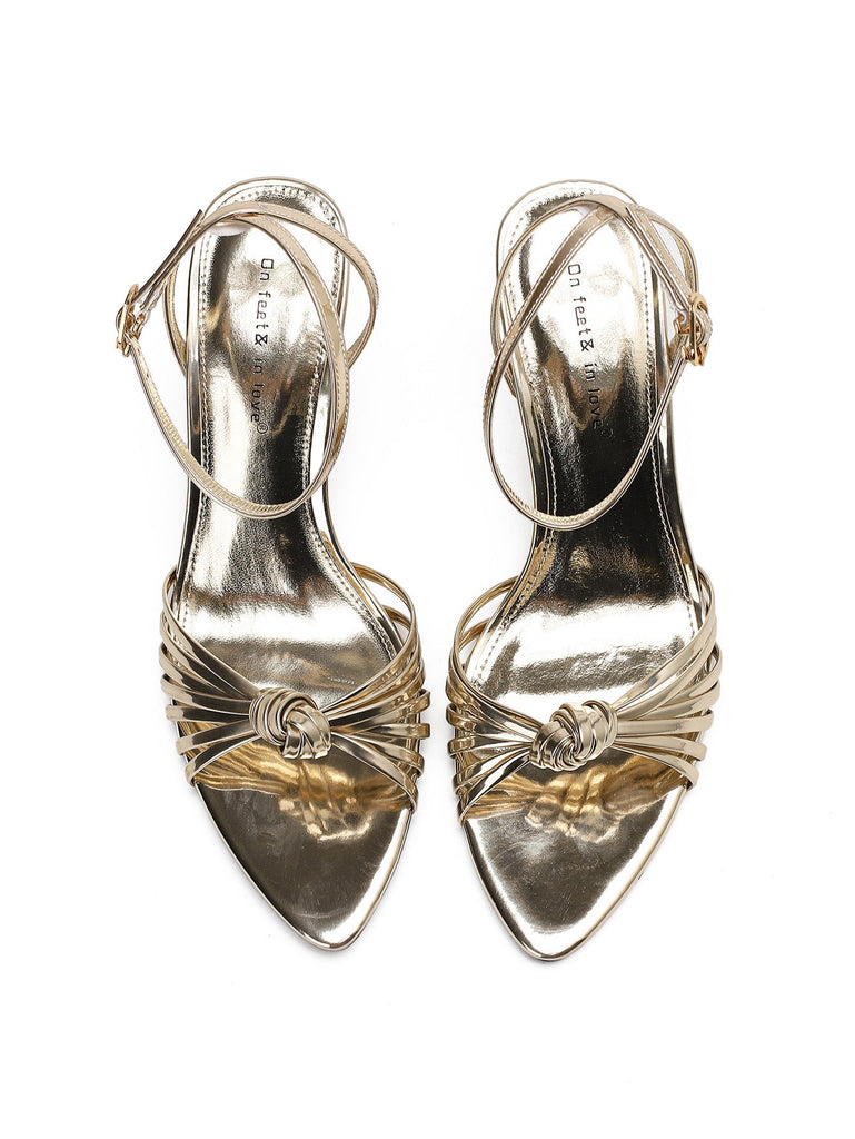Mirrored Peep-Toe Strappy Sandals - vintage shoes, retro heels for vintage lovers