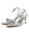 Mirrored Peep-Toe Strappy Sandals - vintage shoes, retro heels for vintage lovers