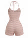 Misty Rose 1960s Lace Halter Jumpsuit 2