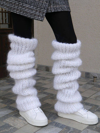Mohair knitted Long-Pile Socks - vintage fashion, retro style