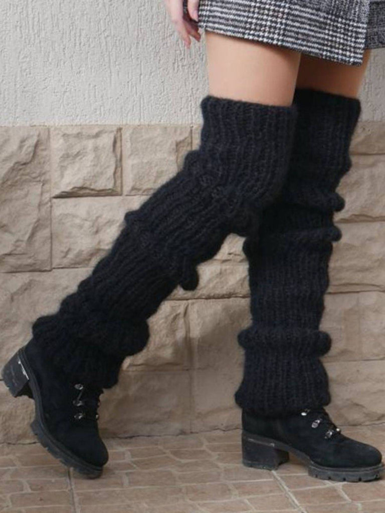 Mohair knitted Long-Pile Socks - vintage fashion, retro style