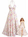 Multicolor 1930s Print Spaghetti Strap Dress Dress