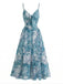Multicolor 1930s Floral V-Neck Bohemian Slip Dress, vintage dress, retro fashion, floral print - perfect for women who love vintage and retro fashion