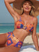 1970s Paisley Floral Bikini Set With Crystal Horseshoe Ring - vintage swimsuit, pin-up swimwear for vintage lovers
