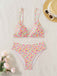 Multicolor 1950s Ditsy Floral Tie Back Bikini Set - vintage fashion, retro style