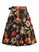 Multicolor 1950s Frida Floral A-Line Skirt: 1950s grace for the woman who dances through life